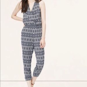 Loft Petite Ikat Print Jumpsuit